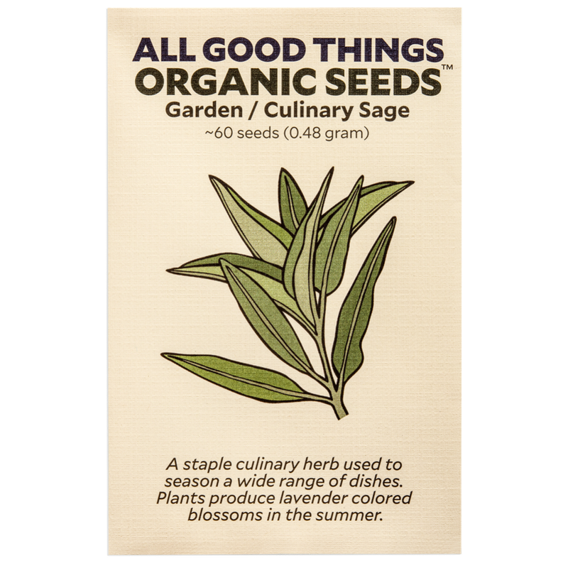 All Good Things Organic Seeds Garden/Culinary Sage