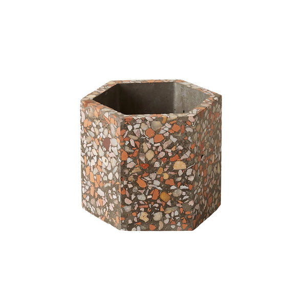 3.5" Terrazzo Pot Brown