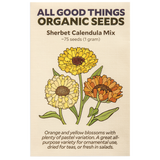 All Good Things Organic Seeds Sherbet Calendula Mix