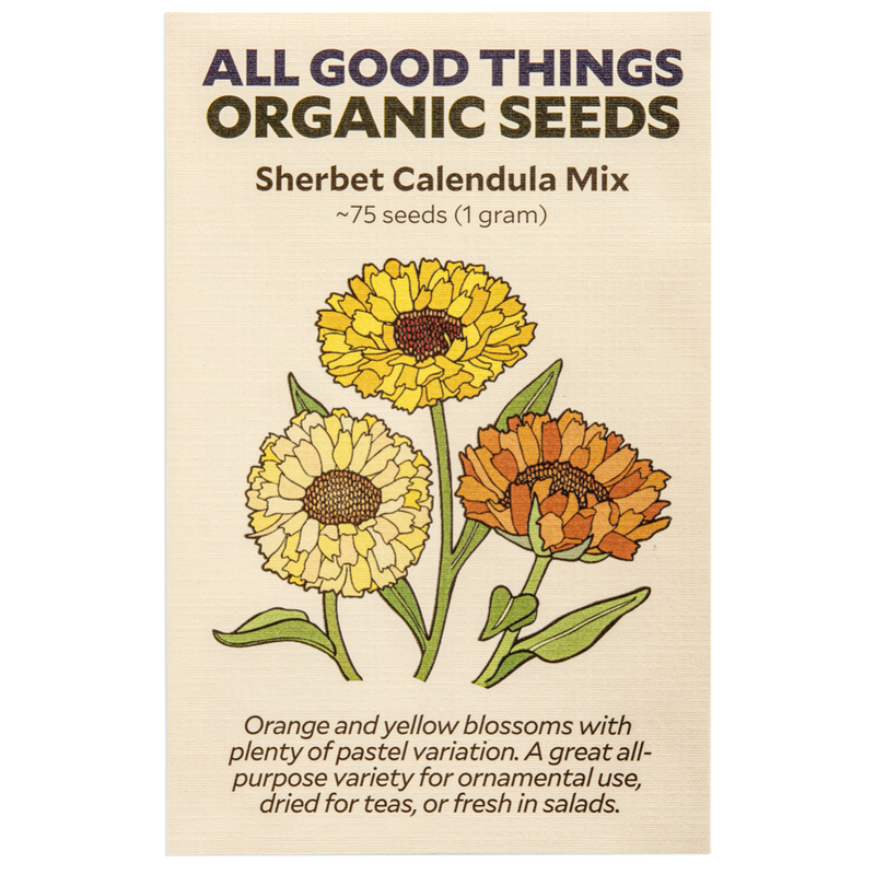 All Good Things Organic Seeds Sherbet Calendula Mix