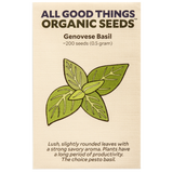 All Good Things Organic Seeds Genovese Basil