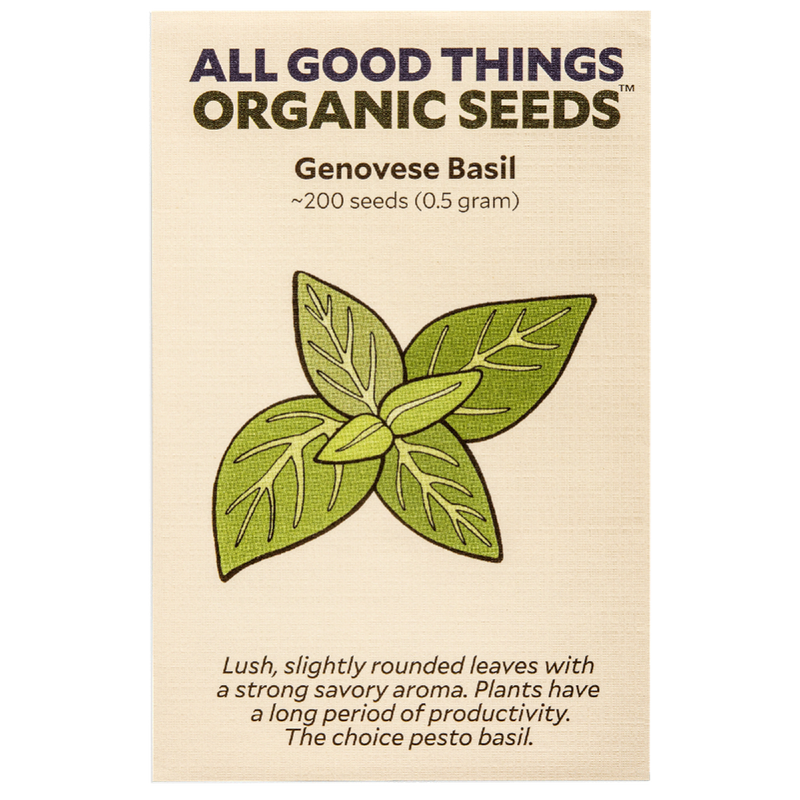 All Good Things Organic Seeds Genovese Basil