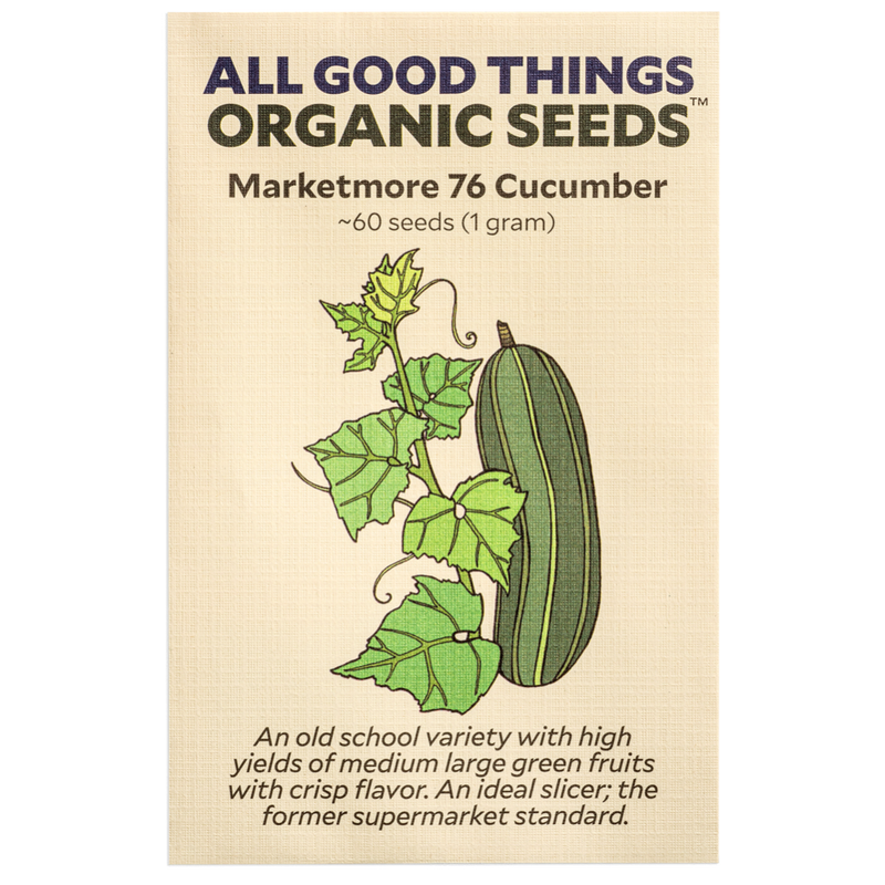 All Good Things Organic Seeds Marketmore 76 Cucumber 