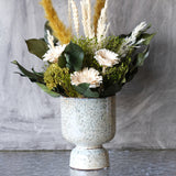 4.8" Footed Speckled Glazed Pot