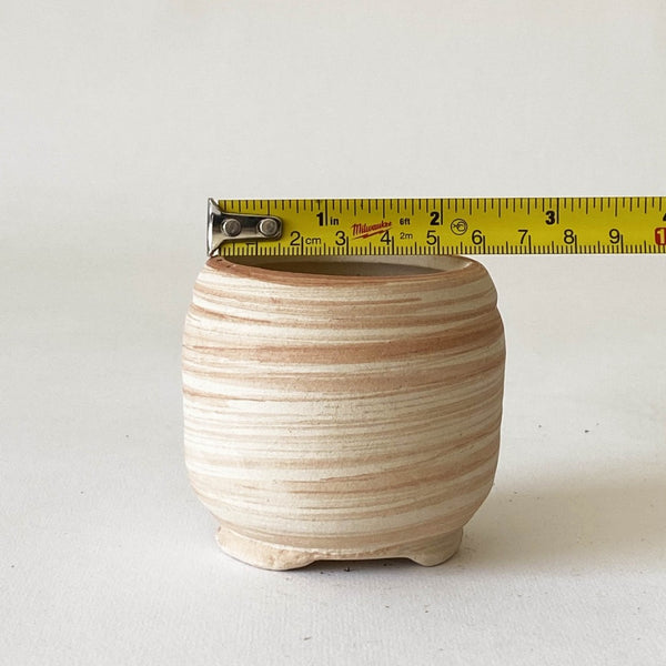 2" Marbled Bell Ceramic Mini Pot