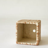 2" Marbled Square Ceramic Mini Pot