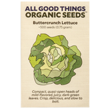 All Good Things Organic Seeds Buttercrunch Lettuce 