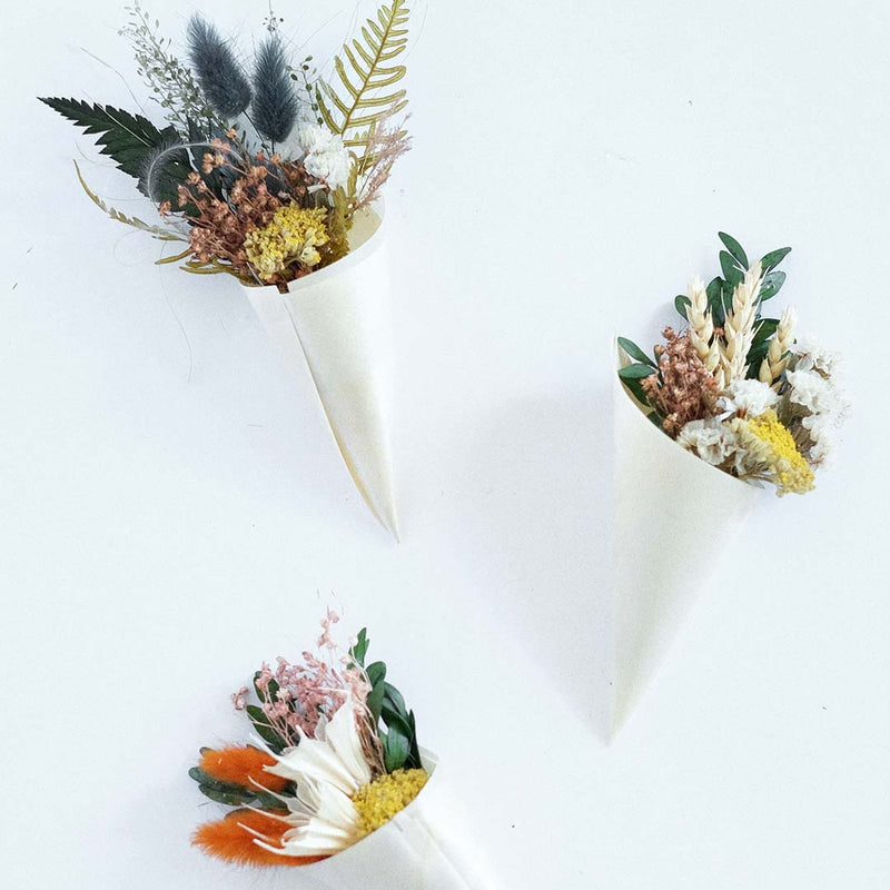 Mini Dried Bouquet, Yellow Pop