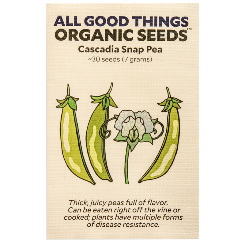 All Good Things Organic Seeds Cascadia Snap Pea 