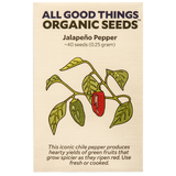 All Good Things Organic Seeds Jalapeño Pepper