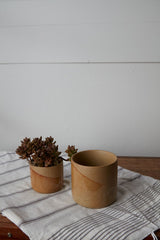 Orange Asymmetrical Two-Toned Pot